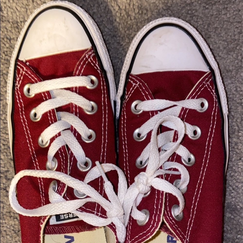 Converse maroon shoes